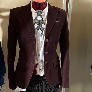 Burgundy Blazer - Classic Tailored Blazer